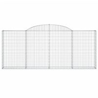 vidaXL Gabion bågformad 300x30x120/140 cm galvaniserat järn - Bild 3