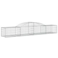 vidaXL Gabion bågformad 300x50x40/60 cm galvaniserat järn - Bild 2