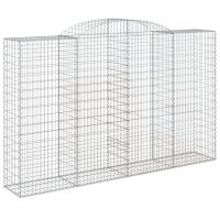 vidaXL Gabion bågformad 300x50x180/200 cm galvaniserat järn - Bild 2