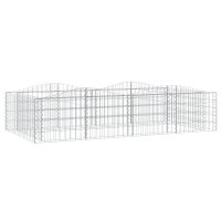 vidaXL Upphöjd planteringsgabion 200x100x50 cm galvaniserat järn - Bild 2