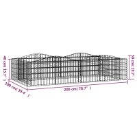 vidaXL Upphöjd planteringsgabion 200x100x50 cm galvaniserat järn - Bild 5