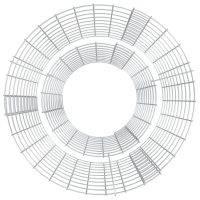 vidaXL Gabion för eldstad Ø 50 cm galvaniserat järn - Bild 3