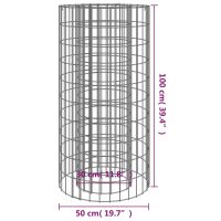 vidaXL Gabion för eldstad Ø 50 cm galvaniserat järn - Bild 5