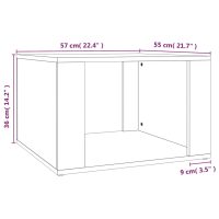 vidaXL Sängbord svart 57x55x36 cm konstruerat trä - Bild 8