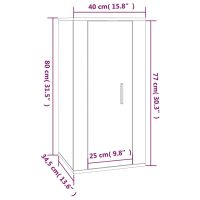 vidaXL Väggmonterat tv-bänk betonggrå 40x34,5x80 cm - Bild 11