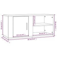 vidaXL Tv-bänk vit högglans 80x31,5x36 cm konstruerat trä - Bild 12