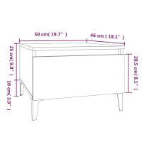 vidaXL Sidobord 2 st svart 50x46x35 cm konstruerat trä - Bild 11