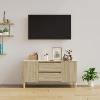 vidaXL Tv-bänk sonoma-ek 102x44,5x50 cm konstruerat trä - Bild 3