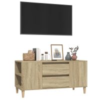 vidaXL Tv-bänk sonoma-ek 102x44,5x50 cm konstruerat trä - Bild 4