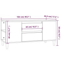 vidaXL Tv-bänk sonoma-ek 102x44,5x50 cm konstruerat trä - Bild 10