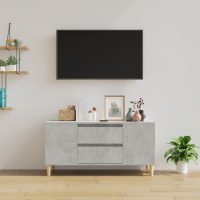 vidaXL Tv-bänk betonggrå 102x44,5x50 cm konstruerat trä - Bild 3