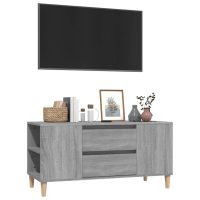 vidaXL Tv-bänk grå sonoma 102x44,5x50 cm konstruerat trä - Bild 4