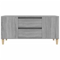 vidaXL Tv-bänk grå sonoma 102x44,5x50 cm konstruerat trä - Bild 7