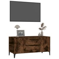 vidaXL Tv-bänk rökfärgad ek 102x44,5x50 cm konstruerat trä - Bild 4