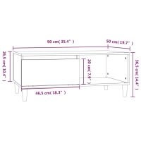 vidaXL Soffbord vit högglans 90x50x36,5 cm konstruerat trä - Bild 9