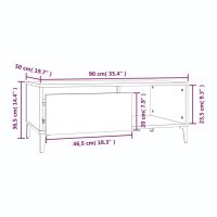 vidaXL Soffbord brun ek 90x50x36,5 cm konstruerat trä - Bild 8