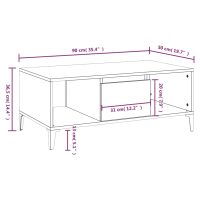 vidaXL Soffbord sonoma-ek 90x50x36,5 cm konstruerat trä - Bild 9