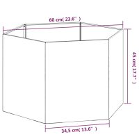 vidaXL Odlingslåda rostfärgad 60x60x45 cm rosttrögt stål - Bild 8