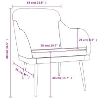 vidaXL Fåtölj rosa 63x76x80 cm sammet - Bild 8