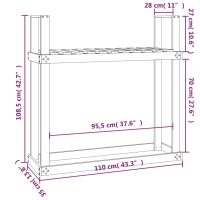 vidaXL Vedställ 110x35x108,5 cm massiv douglas - Bild 8