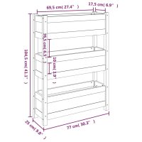 vidaXL Odlingslåda svart 77x25x104,5 cm massiv furu - Bild 9