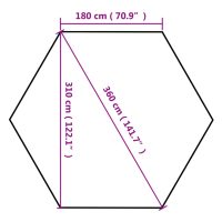 vidaXL Pop-Up Hopfällbart partytält sexkantigt taupe 220g/m² - Bild 9