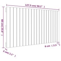 vidaXL Väggmonterad huvudgavel vit 127,5x3x60 cm massiv furu - Bild 8