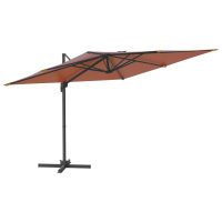 vidaXL Frihängande parasoll LED terrakotta 400x300 cm - Bild 2