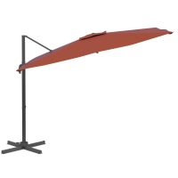 vidaXL Frihängande parasoll LED terrakotta 400x300 cm - Bild 5