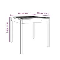 vidaXL Trädgårdsbord honungsbrun 82,5x82,5x76 cm massiv furu - Bild 8