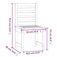 vidaXL Trädgårdsstolar 2 st vit 50x48x91,5 cm massiv furu - Bild 8