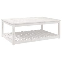 vidaXL Trädgårdsbord vit 121x82,5x45 cm massiv furu - Bild 2