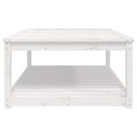 vidaXL Trädgårdsbord vit 121x82,5x45 cm massiv furu - Bild 6