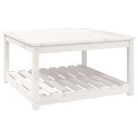 vidaXL Trädgårdsbord vit 82,5x82,5x45 cm massiv furu - Bild 2