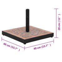 vidaXL Parasollfot terrakotta och fyrkantig 12 kg - Bild 7