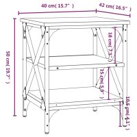 vidaXL Sängbord svart 40x42x50 cm konstruerat trä - Bild 9