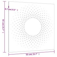 vidaXL Väggdekoration 55x55 cm rosttrögt stål soldesign - Bild 8