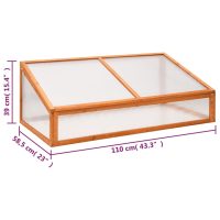 vidaXL Växthus orange 110x58,5x39 cm granträ - Bild 7