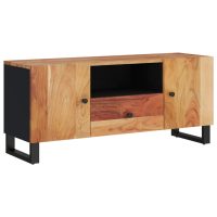 vidaXL TV-skåp 105x33,5x46 cm massivt akacia och konstruerat trä - Bild 2