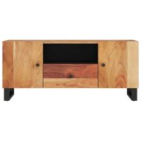 vidaXL TV-skåp 105x33,5x46 cm massivt akacia och konstruerat trä - Bild 4