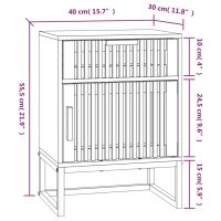 vidaXL Sängbord 2 st svart 40x30x55,5 cm konstruerat trä&järn - Bild 11