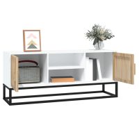 vidaXL Tv-bänk vit 105x30x45 cm konstruerat trä - Bild 3