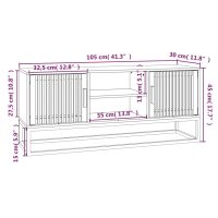 vidaXL Tv-bänk vit 105x30x45 cm konstruerat trä - Bild 7