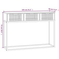 vidaXL Konsolbord svart 105x30x75 cm konstruerat trä och järn - Bild 7