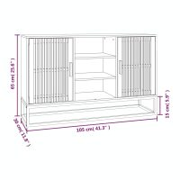 vidaXL Förvaringsskåp vit 105x30x65 cm konstruerat trä - Bild 8