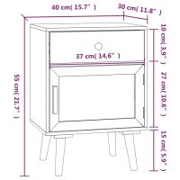 vidaXL Sängbord 2 st svart 40x30x55 cm konstruerat trä - Bild 9