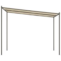 vidaXL Paviljong beige 3x3 m 180 g/m² tyg och stål - Bild 4