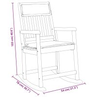 vidaXL Gungstol med dynor massivt akaciaträ - Bild 5