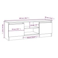 vidaXL TV-bänk med dörr svart 102x30x36 cm - Bild 9