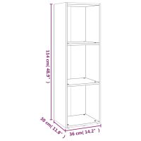 vidaXL Bokhylla/tv-bänk brun ek 36x30x114 cm konstruerat trä - Bild 8